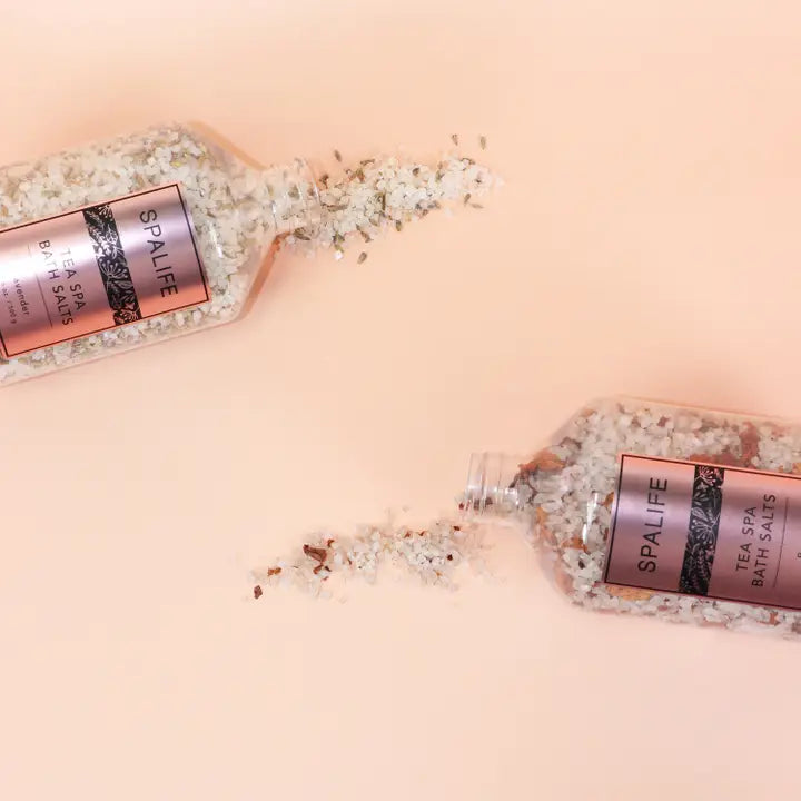 Petal-Infused Effervescent Mineral Bath Salts Lavender