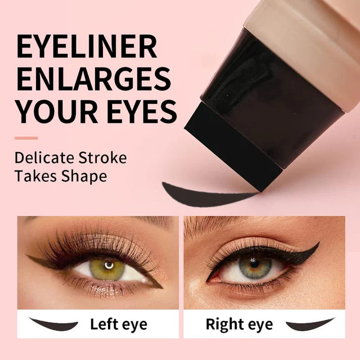 Rotating Dual-Wing Black Eyeliner with 2x Formula Capacity